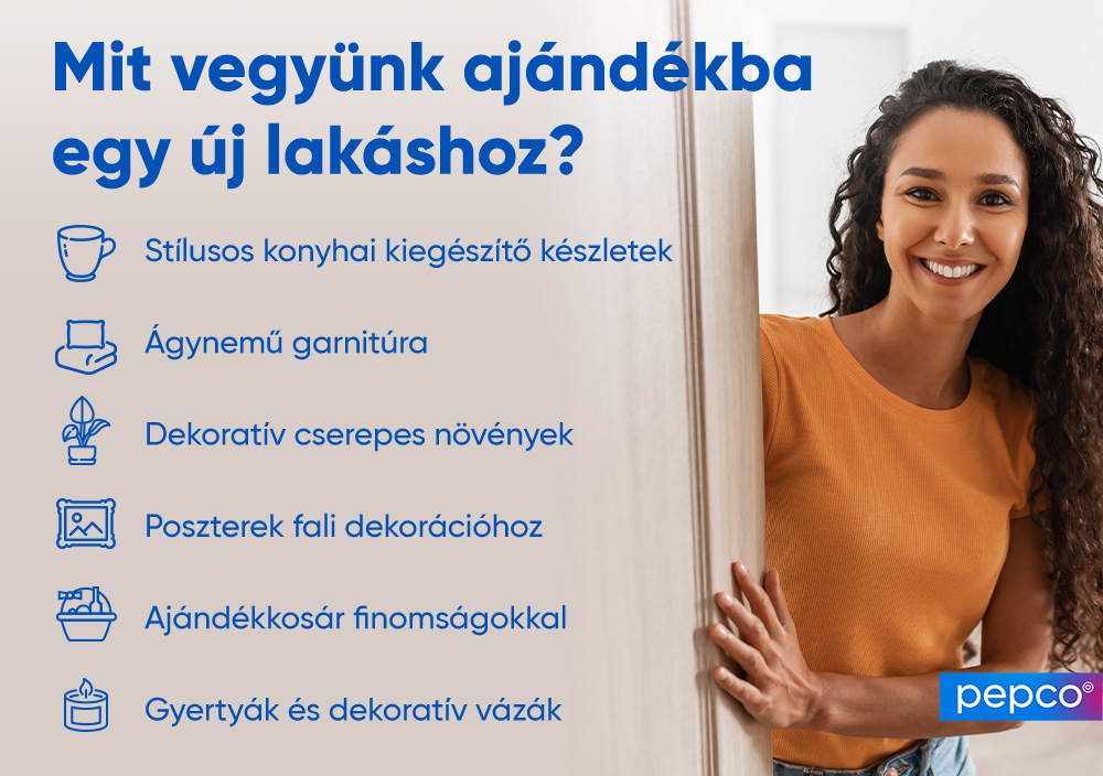 Pepco infografika az új lakásba adott ajándékról