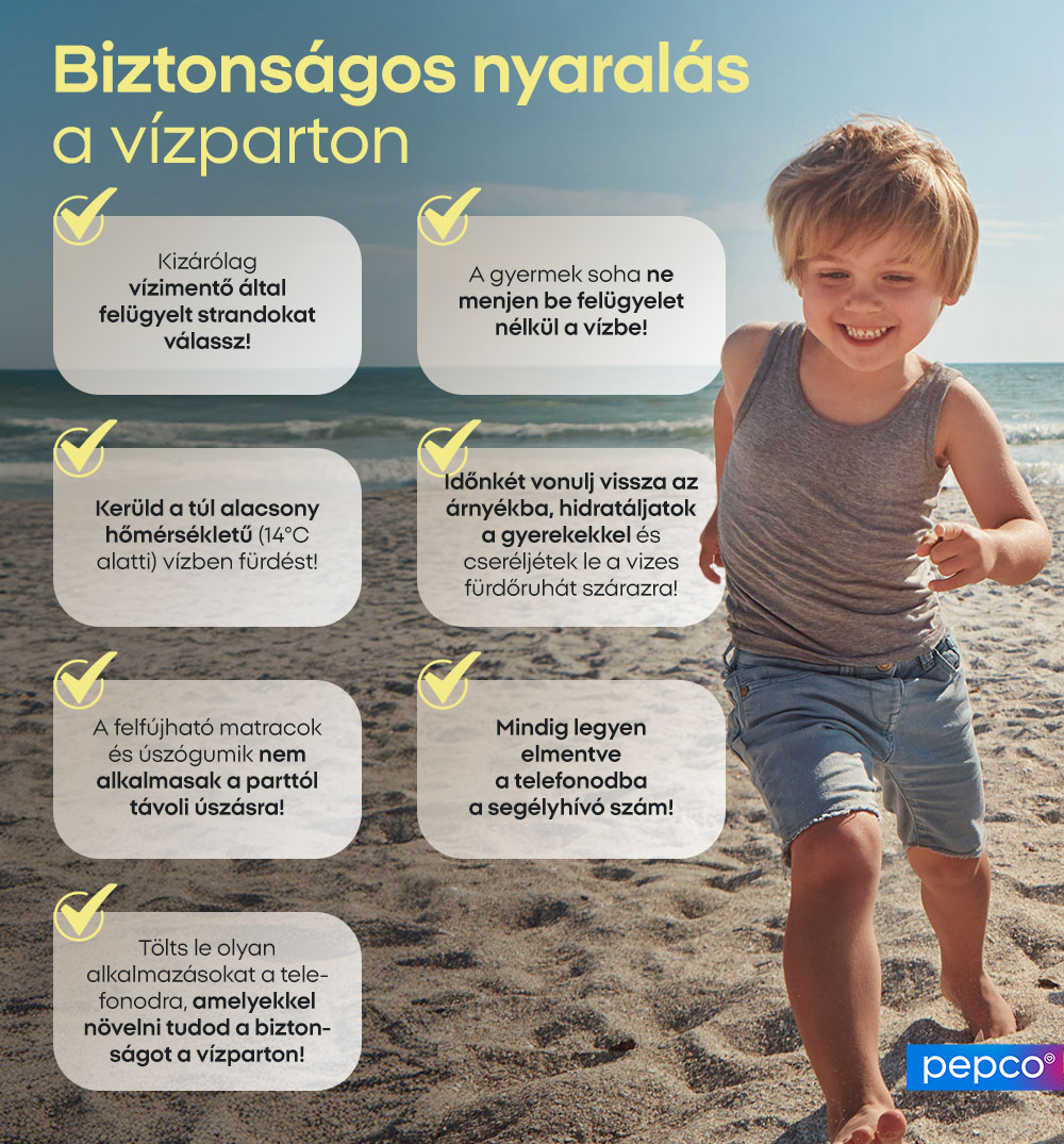 Biztonságos nyaralás a vízparton